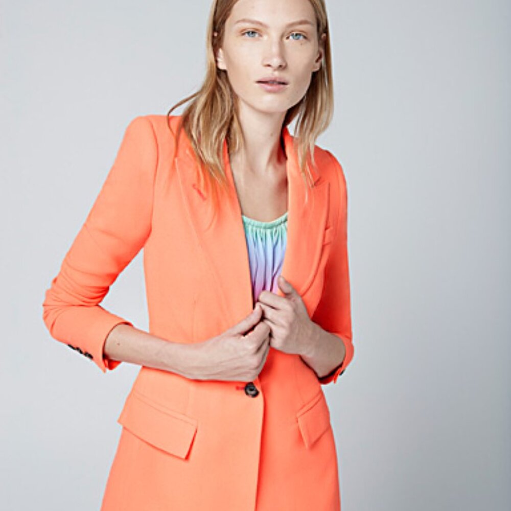 Smythe Tailored Blazer - Neon Tangerine